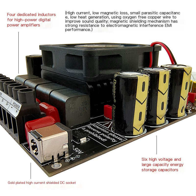 ZK-AS21P Compact Bluetooth Amp 600W - high power audio amplifier
